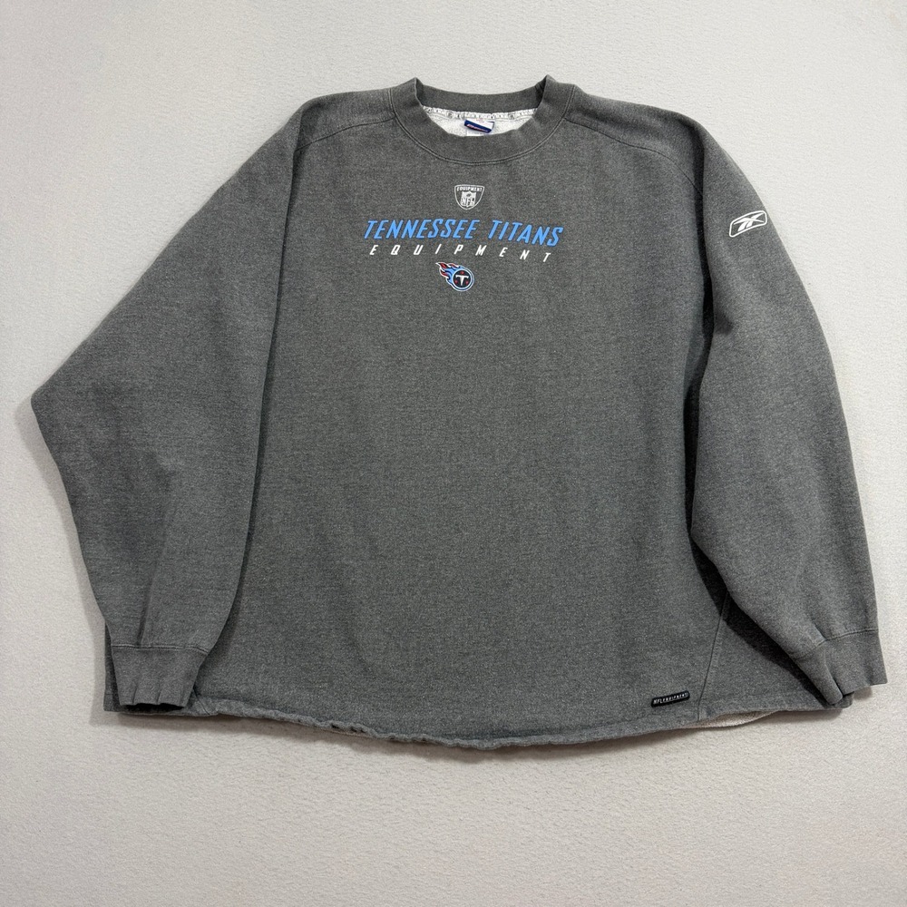Vintage Tennessee Titans Sweatshirt Men 4XL Gray Equipment Pullover y2k Football